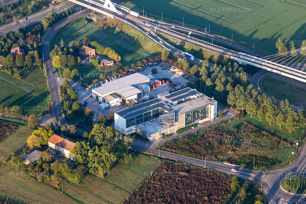 Aerial view: Sined SpA , We design Autonomy - Barbieri Srl Barbieri Srl - Progettiamo Autonomia in Reggio nell’Emilia in the state Reggio Emilia, Italy.Photo: IMG_134807.jpg taken on 09/20/2022 by Werner Riehm/FLY-FOTO.comResolution of the original: 5472 x 3648 pxWWW.SINEDSPA.COM
