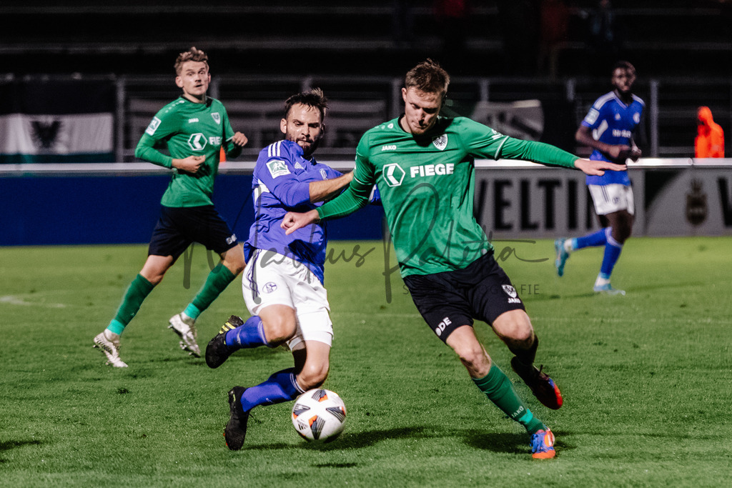 Regionalliga West, Saison 2022/2023, 10. Spieltag: FC Schalke 04 II - SC Preußen Münster | Regionalliga West, Saison 2022/2023, 10. Spieltag, FC Schalke 04 II empfängt SC Preußen Münster im Parkstadion in Gelsenkirchen. Foto: sportfotografie.ms | Markus Paletta - Realisiert mit Pictrs.com
