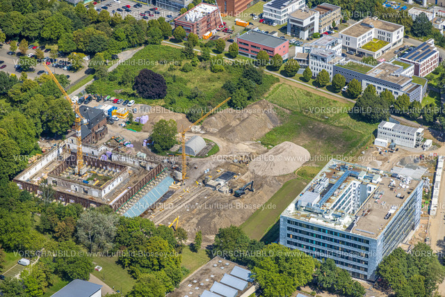 Bochum230801974 | Luftbild, Baustelle und Neubau am TZ Technisches Zentrum RUB, Querenburg, Bochum, Ruhrgebiet, Nordrhein-Westfalen, Deutschland