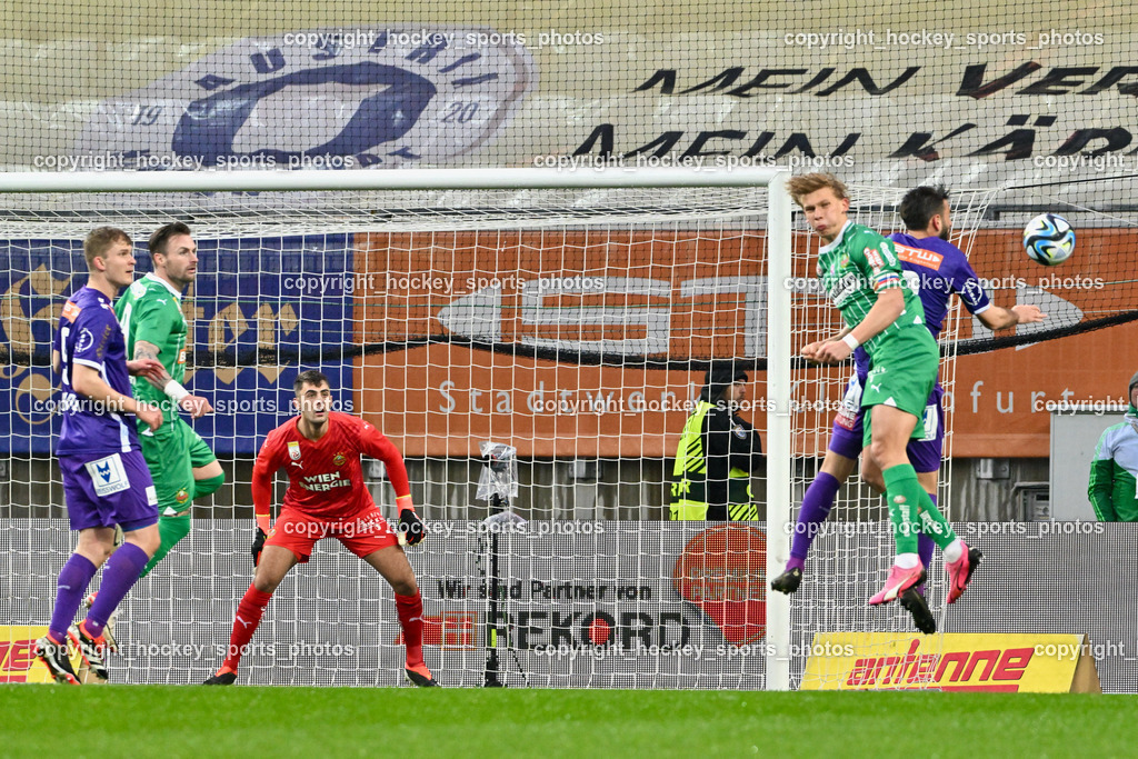 Austria Klagenfurt vs. SK Rapid 10.3.2024 | #9 Nicolas Binder, #19 Michael Sollbauer, #45 Niklas Hedl, #43 Leopold Querfeld, #8 Kosmas Gkezos
