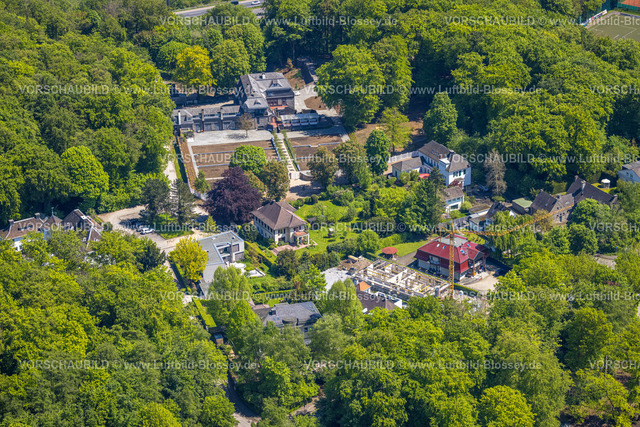 Hagen230501805 | Luftbild, Hohenhof - Jugendstil-Villa des Osthaus-Museums, Baustelle mit Neubau Gebäude an der Haßleyer Straße, Emst, Hagen, Sauerland, Nordrhein-Westfalen, Deutschland