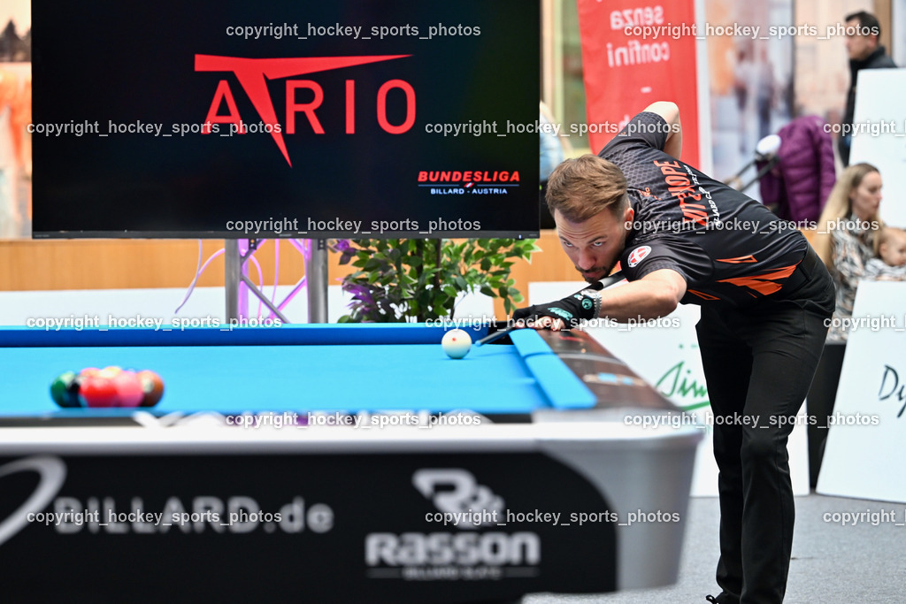Pool Billard Bundesliga 2025 im ATRIO | Albin Ouschan, Pool Billard Bundesliga 2025 im ATRIO, Pool Billard Bundesliga 2025 im ATRIO am 29.03.2025 in Villach (Atrio), Austria, (Photo by Bernd Stefan)