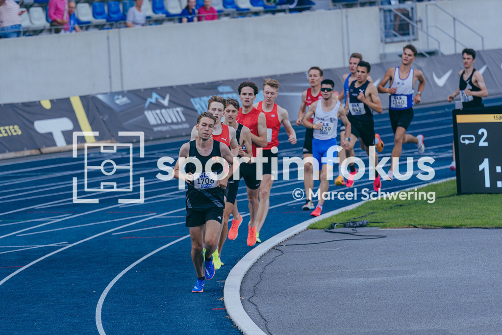 DM U23 U18 Bochum 2026 | Yannick Graf (TSV Gomaringen), Startnummer 1706, mU23 1500-Meter-Lauf, Finale Deutsche Meisterschaften der U18 &amp; U23 2026, Lohrheidestadion Bochum-Wattenscheid, 04.07.2026 Foto: Marcel Schwering / sportimfokus - Realisiert mit Pictrs.com