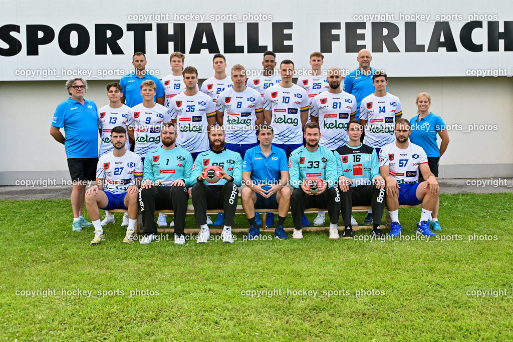 SC Ferlach Media Day | Mannschaftsfoto FC Ferlach HLA Meisterliga, SC Ferlach Media Day, SC Ferlach Media Day am 19.08.2024 in Ferlach (Ballspielhalle Ferlach), Austria, (Photo by Bernd Stefan)