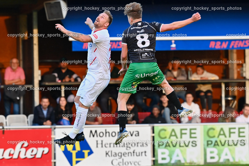 SAK Klagenfurt vs. FC Gleisdorf 09 2.9.2022 | #22 Darijo Biscan, #8 Felix Schlemmer