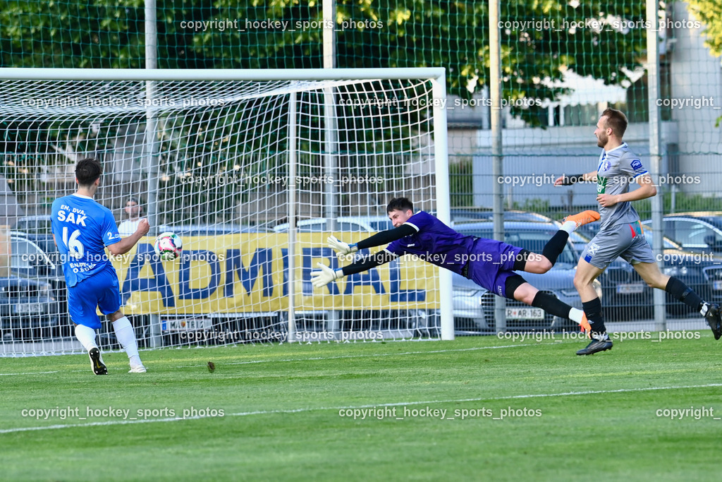SAK vs. SV Dellach Gail 17.6.2023 | #16 Val Zaletel Cernos, #1 Jaka Grilj Miletic, #7 Benedikt Kaltenhofer, Tor SAK