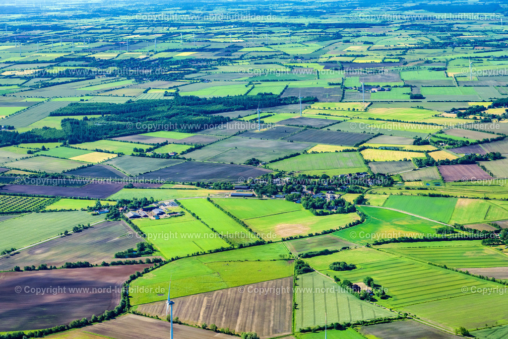 Sparkebüll_ELS_8130100623 | SPRAKEBüLL 10.06.2023 Landschaft vorwiegend landwirtschaftlich genutzte Felder in Sprakebüll im Bundesland Schleswig-Holstein, Deutschland. // Agricultural fields in Sprakebuell in the state Schleswig-Holstein, Germany. Foto: Martin Elsen