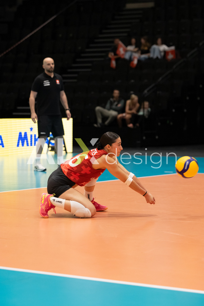 Georgia v Switzerland - CEV European League Women | KRIENS, SWITZERLAND - JUNE 12: FABIANA MOTTIS of Switzerland during the CEV European League match between Georgia and Switzerland at Pilatus Arena on June 12, 2026 in Kriens, Switzerland. - Realisiert mit Pictrs.com