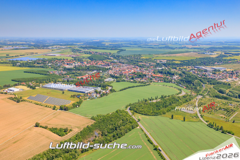 Luftbild von  Ronneburg - Luftaufnahme wurde 2015 von https://frankenair.de mittels Flugzeug (keine Drohne) erstellt - die Geschenkidee