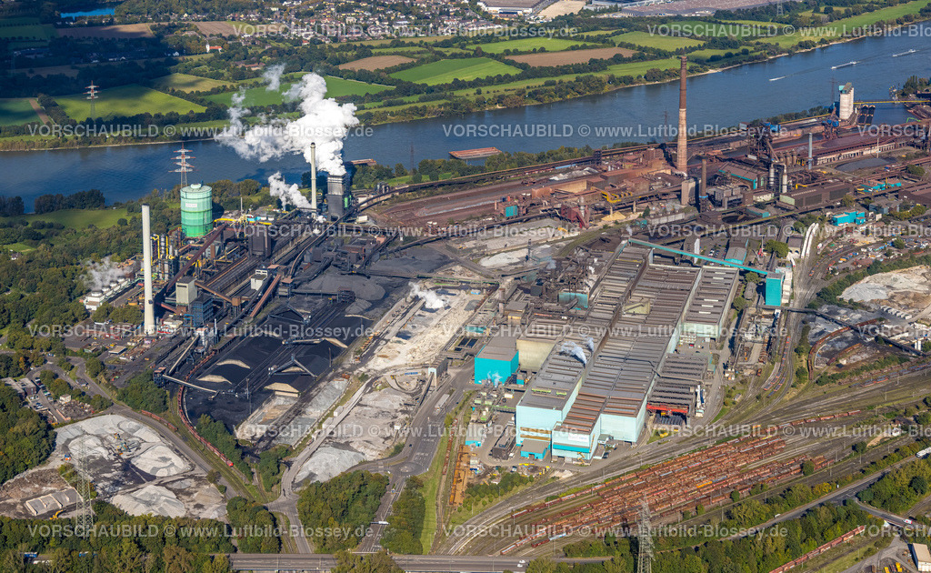 Duisburg241002367 | Luftbild, Hüttenwerke Krupp Mannesmann GmbH HKM am Fluss Rhein, Hüttenheim, Duisburg, Ruhrgebiet, Nordrhein-Westfalen, Deutschland, Duisburg-S
