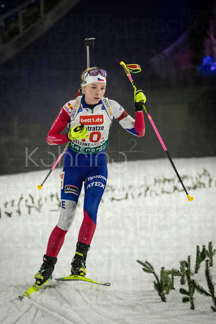 bett1.de WTC Biathlon auf Schalke, 28.12.2025 | Marketa Davidova (Team Tschechien) bei der World Team Challenge (bett1.de WTC Biathlon auf Schalke) am 28.12.2025 in der Veltins-Arena in Gelsenkirchen (Deutschland). 