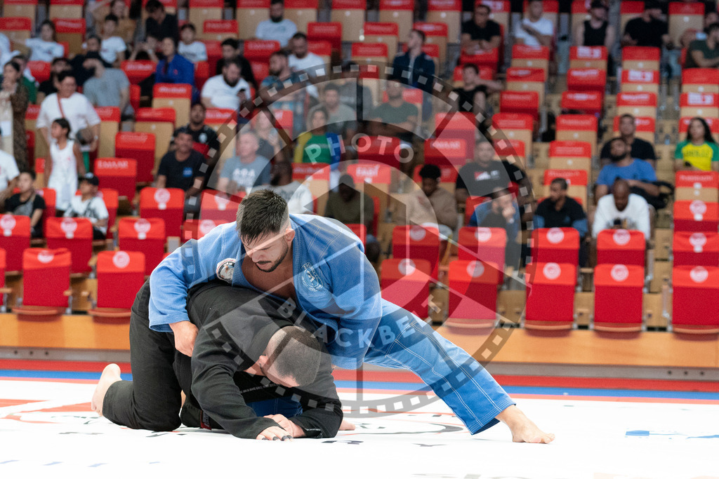 20231106PBB2265 | Fighters compete during the AJP World Master Championship in the Mubadala Arena in Abu Dhabi, Arab United Emirates, on November 6, 2023.