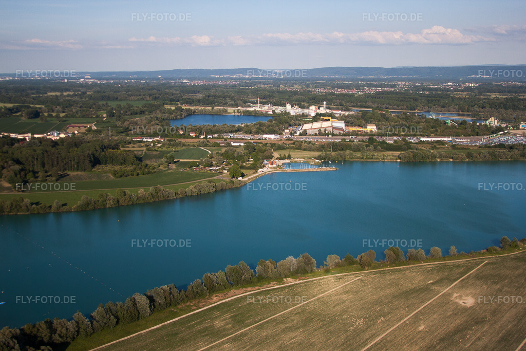 Luftbild: Lauterbourg, Baggersee in Scheibenhard im Bundesland Bas-Rhin in Frankreich. – Foto: IMG_66588.jpg vom 05.06.2014 durch Werner Riehm/FLY-FOTO.de – Auflösung des Originals: 4752 x 3168 px