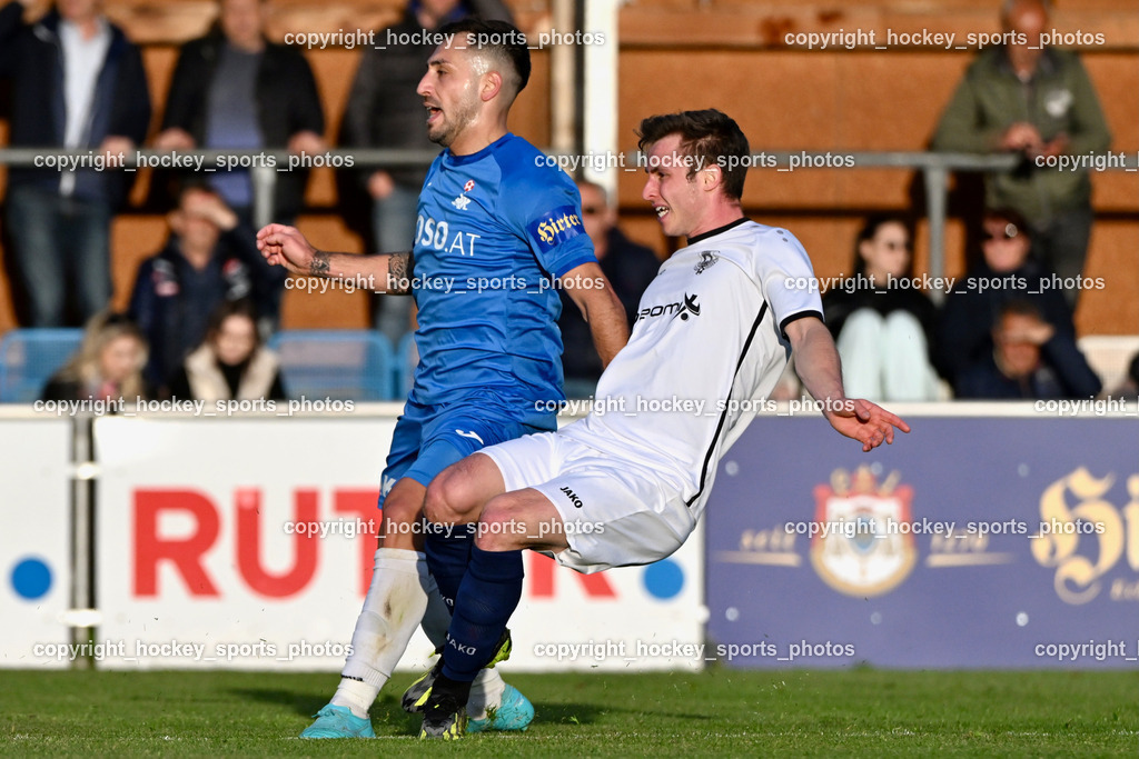 SAK vs. ATUS Velden 19.4.2024 | #10 Yosifov Svetlozar Angelov SAK, #11 Marco Raunegger ATUS Velden, SAK vs. ATUS Velden 19.4.2024, SAK vs. ATUS Velden am 19.04.2024 in Klagenfurt (Sportpark Welzenegg), Austria, (Photo by Bernd Stefan)