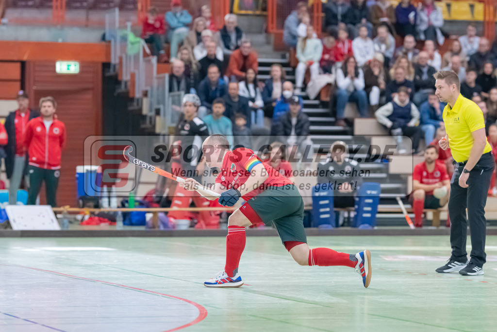 HK_20230108_102486 | 1. Bundesliga ( Halle ) Herren Crefelder HTC - Uhlenhorst Mülheim am 8.1.2023 Crefelder HTC  ( CHTC ), Krefeld , Ehling Jonathan ( Crefelder HTC #22 )