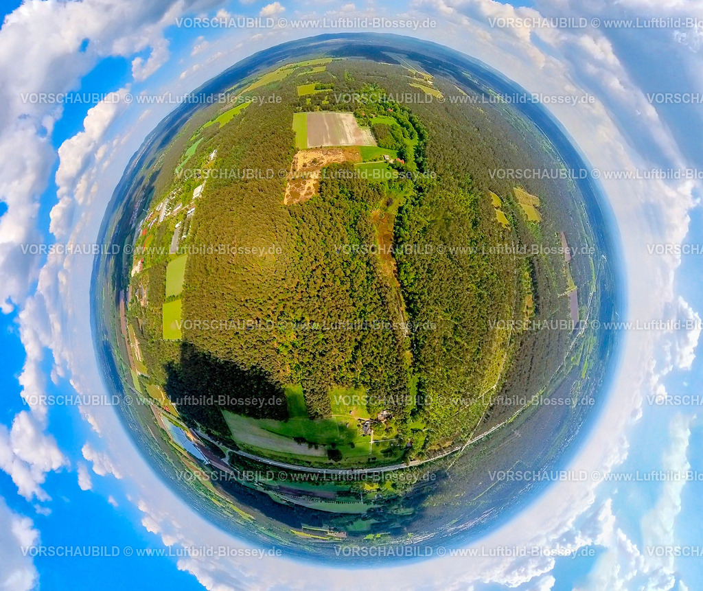 SchlossHolteStuckenbusch24059050Moorheide | Luftbild, Naturschutzgebiet Moosheide in der Senne, Heidelandschaft Waldgebiet am Emser Kirchweg, Ems Infozentrum, Wandergebiet, Erdkugel, Fisheye Aufnahme, Fischaugen Aufnahme, 360 Grad Aufnahme, tiny world, little planet, fisheye Bild, , Hövelhof, Ostwestfalen, Nordrhein-Westfalen, Deutschland