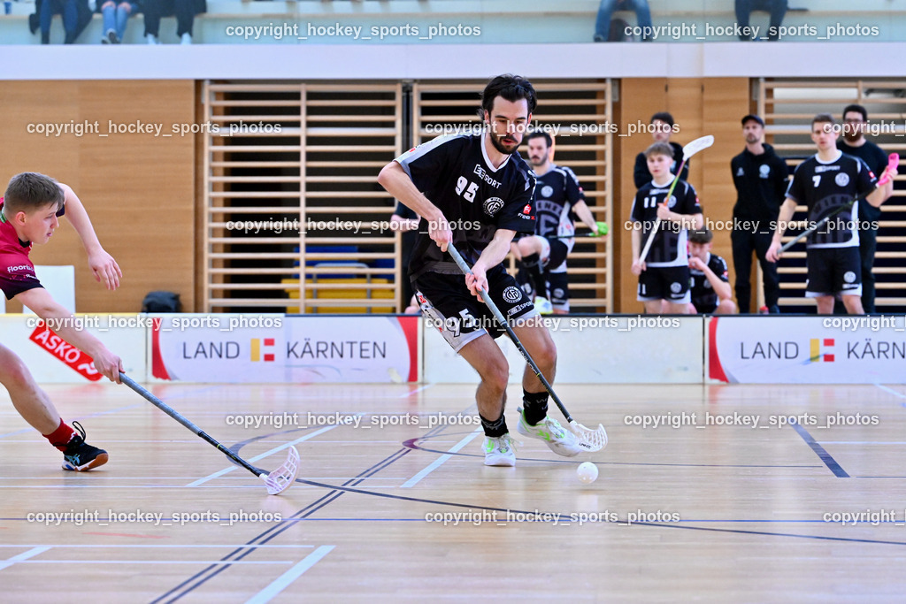Wiener Floorball Verein vs. FBC BOROVNICA | #95 FELSBERGER Niklas Wiener Floorballverein, Wiener Floorball Verein vs. FBC BOROVNICA, Wiener Floorball Verein vs. FBC BOROVNICA am 23.03.2025 in Villach (Ballspielhalle St. Martin), Austria, (Photo by Bernd Stefan)