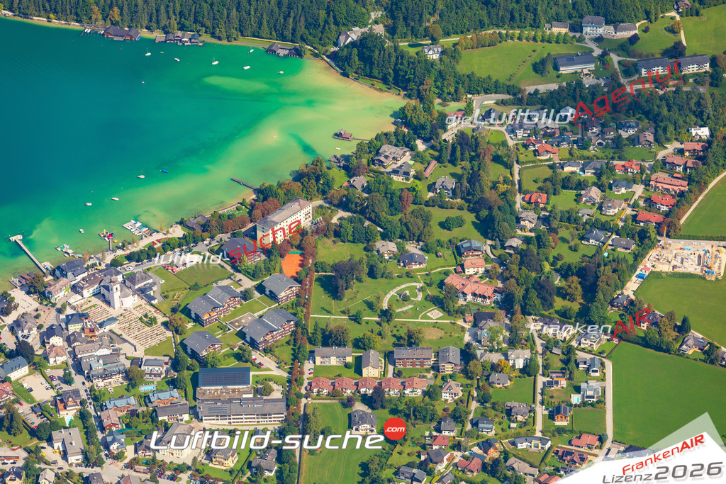 Bürglstrasse Strobl Bild- Das Luftbild wurde 2025 vom UL-Flugzeug heraus erstellt ( keine Drohne ) - Hochauflösende Luftaufnahme -Nicht vergleichbar mit Google Maps oder Satelittenbilder- Die Geschenkidee !Mit Lizenz und Bildrechte bestellbar