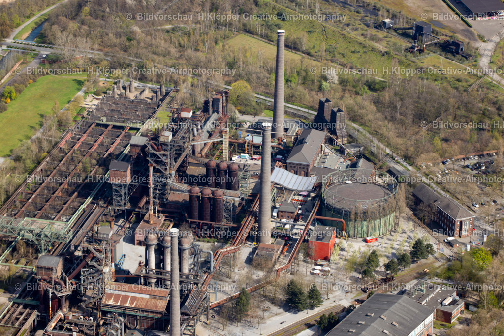 Lufbild Landschaftspark Duisburg-Nord Emscherstr. Duisburg 47137-2475 | Lufbild Landschaftspark Duisburg-Nord Luftbildfotograf Hermann Klöpper - Realisiert mit Pictrs.com