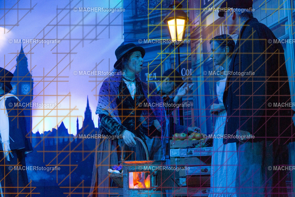 027_MFL-2025 | Portraitbilder von Regisseur; Darsteller; Techniker; Maske; Kostüme; Chor; Musiker; Bilderserie der Generalprobe und der Premierenvorstellung, Szenenbilder; Ausdrucksstudien; Bühnenüberblick; Bühnenkulissen; Pressefotos inkl. Redaktionsfoto Darstellergruppe.