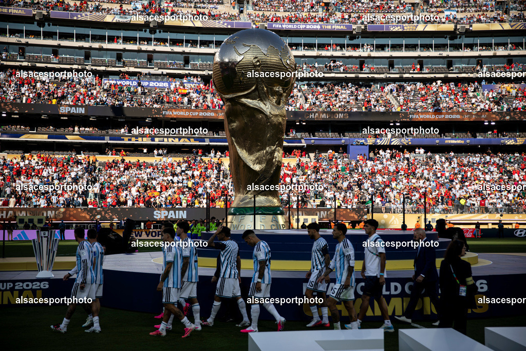 FOOTBALL : Argentine vs Espagne – Finale de la Coupe du Monde FIFA 2026. New York New Jersey Stadium, East Rutherford, New Jersey, États-Unis. 19/07/2026. | cérémonie de clôture et à la remise des trophées à l'issue de la finale entre l'Argentine et l'Espagne au New York New Jersey Stadium d'East Rutherford, New Jersey, États-Unis, le 19 juillet 2026.
