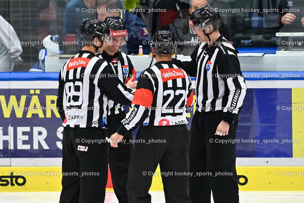 EC IDM Wärmepumpen VSV vs. Black Wings Linz 20.11.2022 | BÄRNTHALER CHRISTOPH, NIKOLIC KRISTIJAN, NIKOLIC MANUEL, ZGONC GASPER JAKA, Referees, 