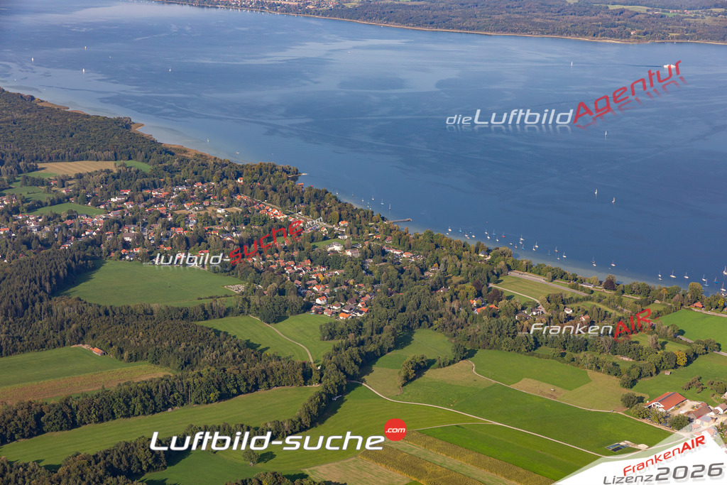 Die Luftbildaufnahme Riederau - Riederau wurde 2020 mittels Flugzeug (keine Drohne) erstellt. Perfekte Schärfe und Druck- Ergebnisse- Garantiert!