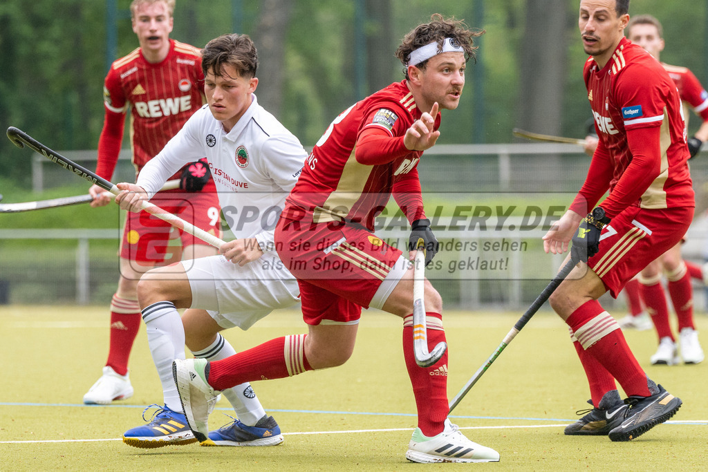 SFE_20230429_0046 | 1. Bundesliga Hockey Herren Rot-Weiss Köln - Crefelder HTC am 29.04.2023 in Köln (KTHC Stadion Rot-Weiss Köln Tennis and Hockey Club), Photo: Stephan Fehrmann 2023 (Sports-Gallery),Florian Pelzner ( Rot-Weiss Köln #13 )