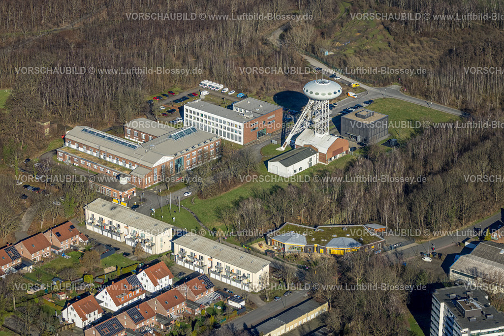 Luenen230204369 | Luftbild, LÜNTEC-Technologiezentrum Lünen, Colani-UFO, Brambauer, Lünen, Ruhrgebiet, Nordrhein-Westfalen, Deutschland