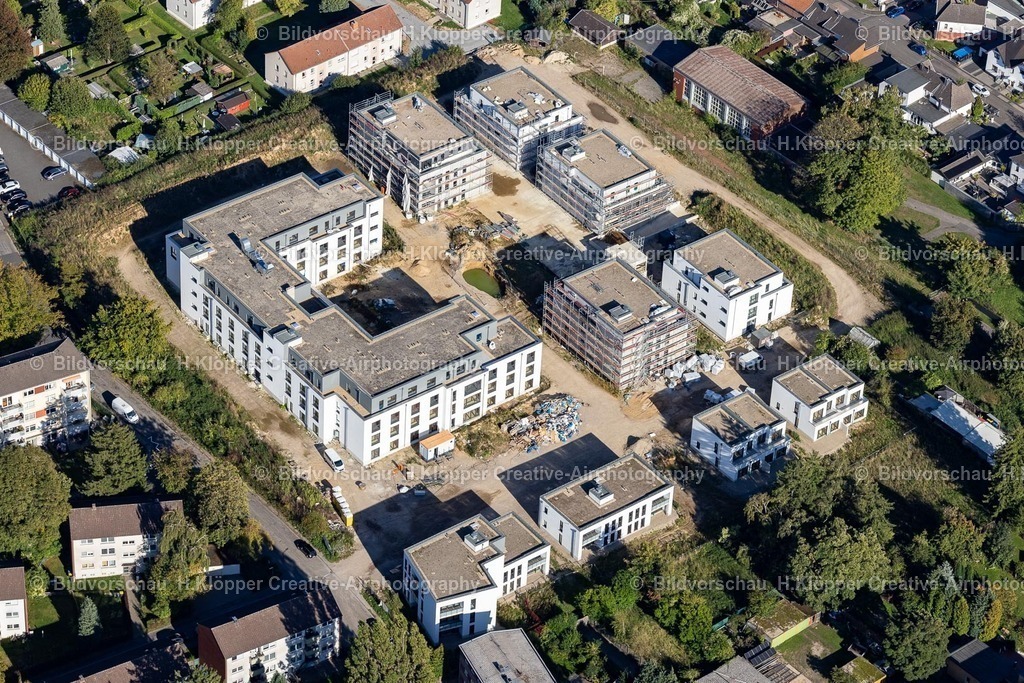 Lufbilder Alsdorf-5961 | Baustelle zur Lückenbebauung entlang der Mehrfamilienhaus- Wohnhaus- Siedlung an der Husemannstraße in Alsdorf Ortsteil Kellersberg - Realisiert mit Pictrs.com