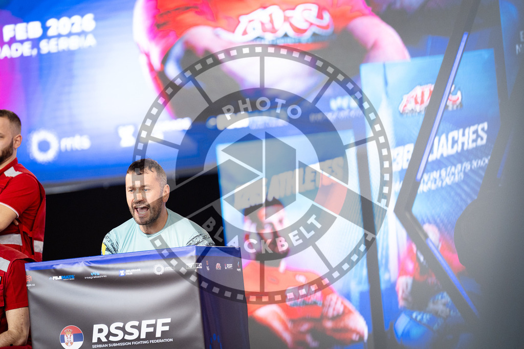 20260214PBB0090 | Fighters compete during the ADCC European Trials  competition day 1 in Belgrade, Serbia, on February 14, 2026.