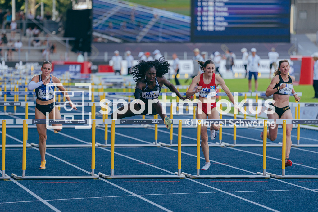 Deutsche Meisterschaften der Frauen und Männer 2026 | Hawa Jalloh, MTG Mannheim, 100 Meter Hürden, Halbfinale, Deutsche Meisterschaften der Frauen und Männer 2026, Lohrheidestadion Bochum-Wattenscheid, 25.07.2026. Foto: Marcel Schwering / sportimfokus - Realisiert mit Pictrs.com