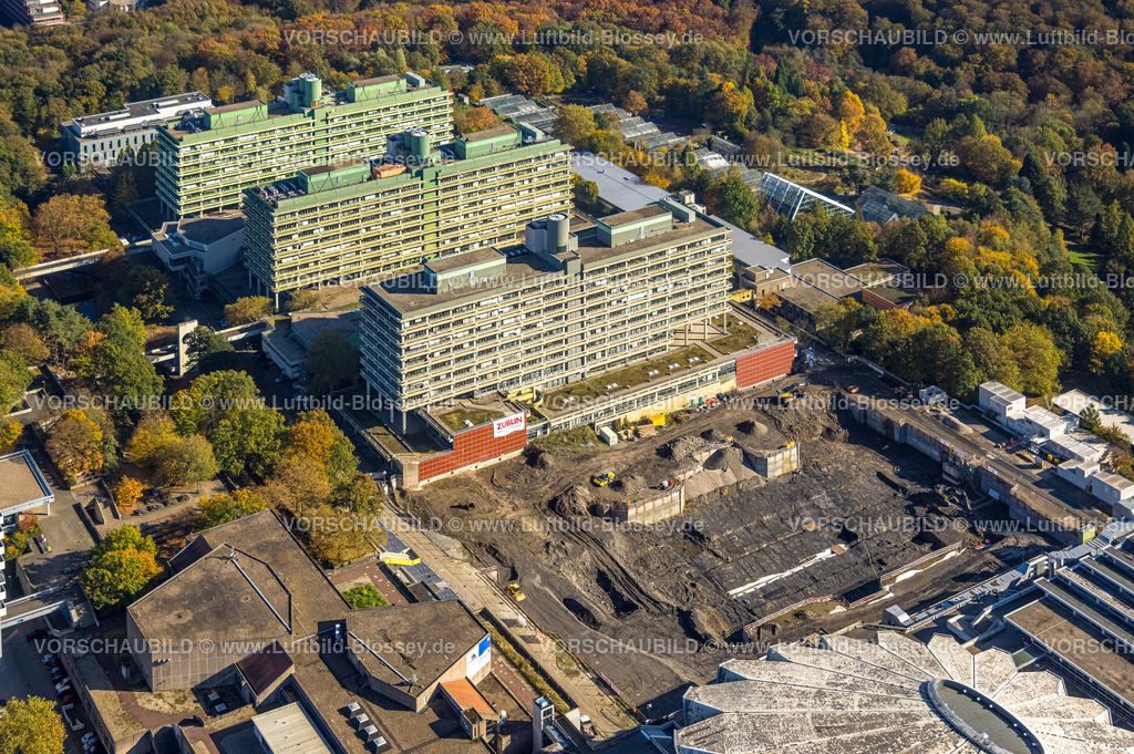 Bochum241016764 | Luftbild, Ruhr-Universität Bochum, Baustelle Ersatzneubau NA, Querenburg, Bochum, Ruhrgebiet, Nordrhein-Westfalen, Deutschland
