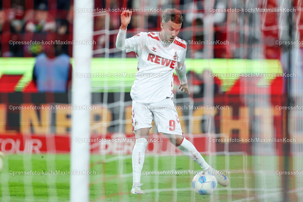Koe14092402198 | 14.09.2024, 2. Fußball Bundesliga, 1. FC Köln - 1. FC Magdeburg, RheinEnergieSTADION, Saison 2024 2025: Luca Waldschmidt (1.FC Köln #9)DFB regulations prohibit any use of photographs as image sequences and or quasi-video.
