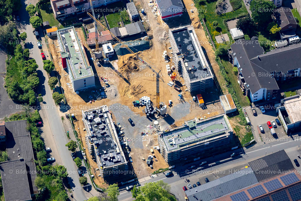 Luftbilder Duisburg Walsum-0646 | Luftbildfotografie Neubau einer Mehrfamilienhausiedlung in Duisburg Walsum Frankenstr. Kreuzung Franz-Lenze-Platz - Realisiert mit Pictrs.com