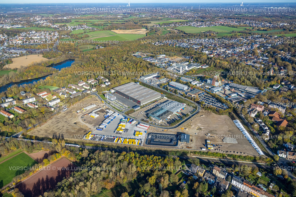 Bochum221100289 | Luftbild, Gewerbepark Zeche Robert Müser, Gewerbegebiet Arnoldschacht, Brock Kehrtechnik, Graf Transporte, Werne, Bochum, Ruhrgebiet, Nordrhein-Westfalen, Deutschland