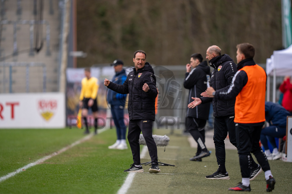 VfB Stuttgart II vs. TSG Hoffenheim II, Fussball, 3. Liga, 26. Spieltag, 15.03.2026 | Nico Willig (Trainer VfB Stuttgart II),VfB Stuttgart II vs. TSG Hoffenheim II, Fussball, 3. Liga, 26. Spieltag, 15.03.2026Foto: photosbyphips/Philip Ziegler
