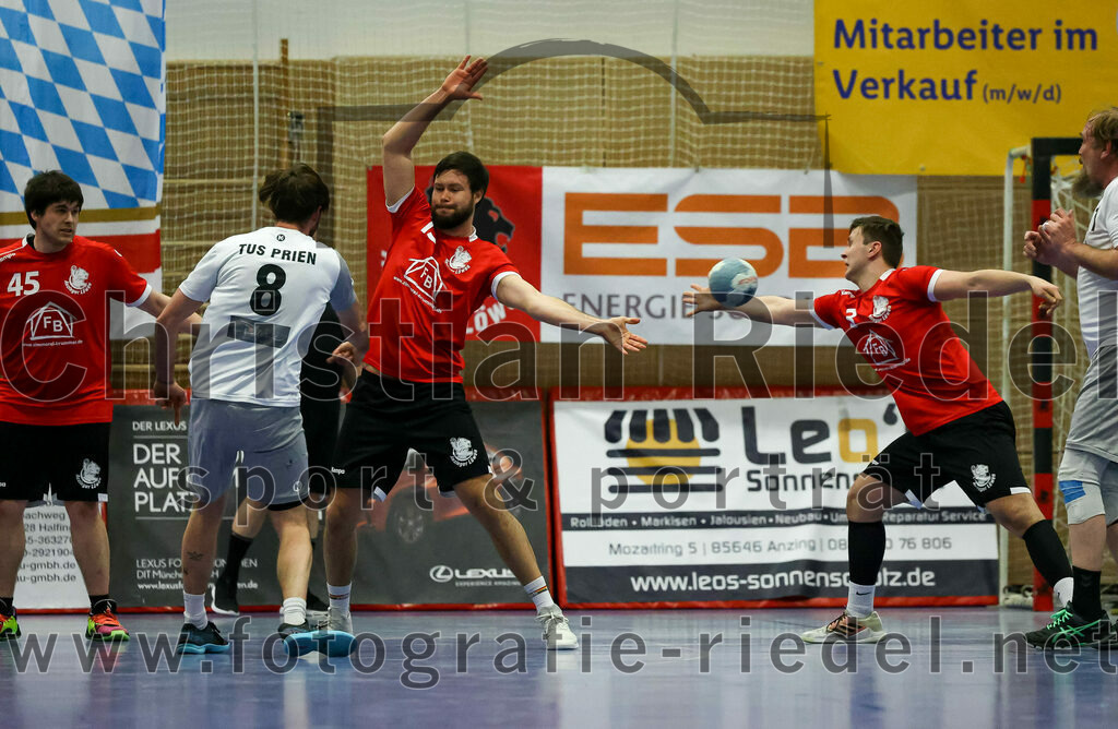 2023-04-01_061_SV_Anzing_gegen_TuS_Prien | Anzing, Deutschland, 01.04.2023:
Handball, Bezirksliga 2022 / 2023, 12. Spieltag, SV Anzing gegen TuS Prien, Endergebnis: 

Foto: Christian Riedel / fotografie-riedel.net