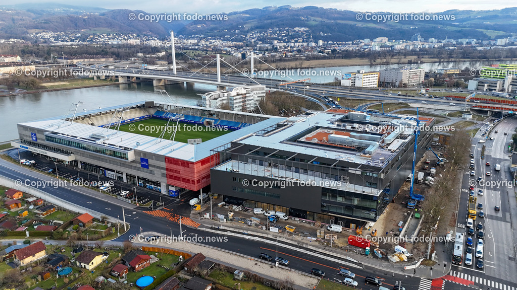 Linz_ Hafenstrasse_ Baustelle Moebel Lutz_ 13.02.2024-6 | 13.02.2024, Linz, AUT, Hafenstrasse, im Bild Baustelle Moebel Lutz

Drohne