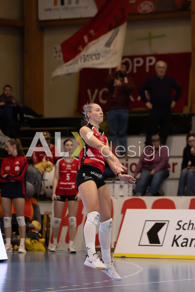 Volleyball I Frauen I Saison 2025-2026 I Volleyball NLA | Women I Round 16 I VC Kanti Schaffhausen - Viteos NUC I 31.01.2026 | 8 Lina-Marie Lieb (DE) (VC Kanti Schaffhausen) – Aussen - Realisiert mit Pictrs.com