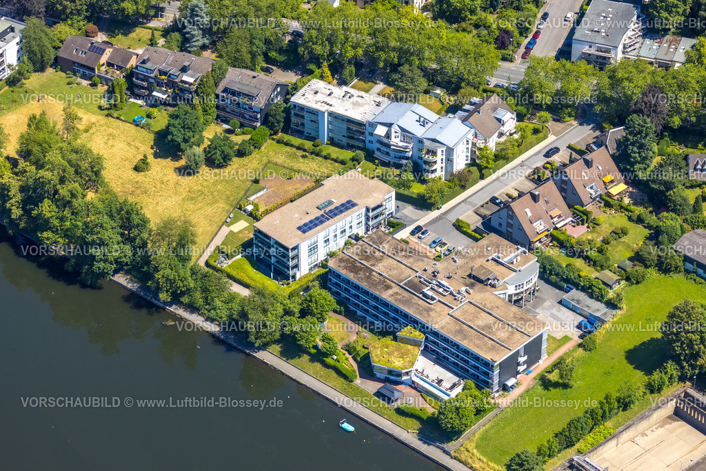 Muelheim230703752 | Luftbild, Haus Ruhrgarten Seniorenheim, am Leinpfad und Fluss Ruhr, Menden und Ickten, Mülheim an der Ruhr, Ruhrgebiet, Nordrhein-Westfalen, Deutschland