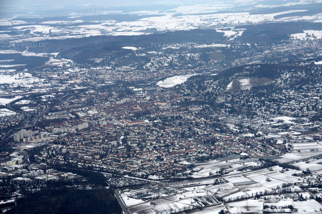 Luftbild: Durlach von Südwesten im Ortsteil Durlach in Karlsruhe im Bundesland Baden-Württemberg in Deutschland. Foto: IMG_17000.jpg vom 15.02.2009 durch Werner Riehm/FLY-FOTO.de