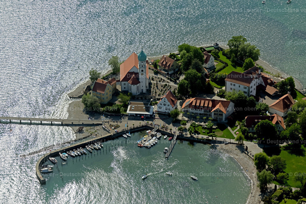 4028029 | Halbinsel Wasserburg am Bodensee, mit Hafen und Schloßhotel