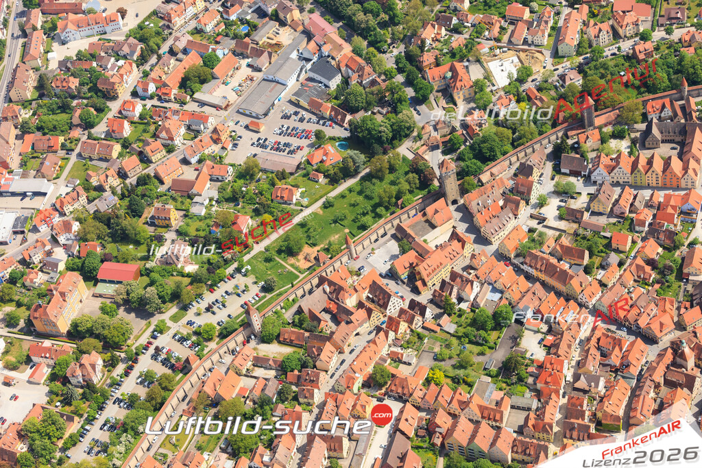 Luftbild von  Rothenburg-tauber - Luftaufnahme wurde 2015 von https://frankenair.de mittels Flugzeug (keine Drohne) erstellt - die Geschenkidee