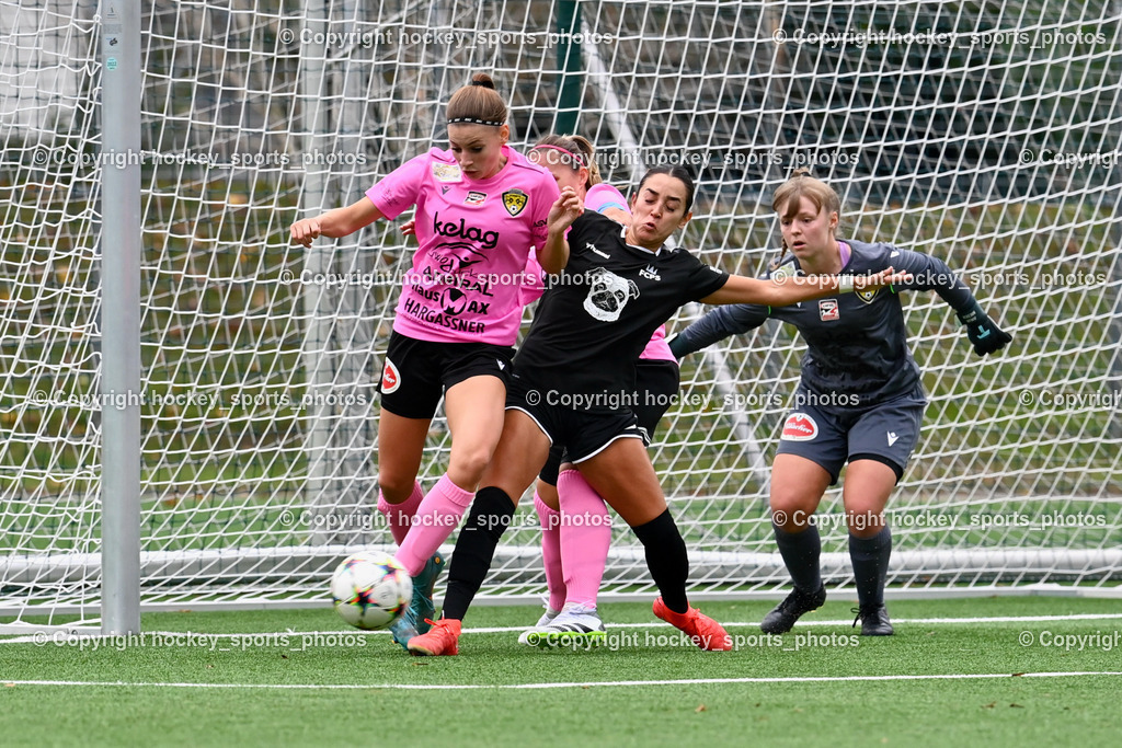 Liwodruck Carinthians Hornets vs. FC Pingau Saalfelden Frauen 29.10.2023  | #21 Julia Starchl, #17 Genesis Soraya Castrellon, #1 Anja Meier