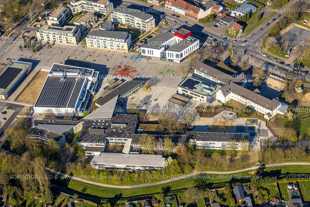 Selm250404851 | Luftbild, Campus Süd mit Overbergschule Gem. Grundschule und Städt. Gymnasium, Wohnhäuser, Selm, Münsterland, Nordrhein-Westfalen, Deutschland