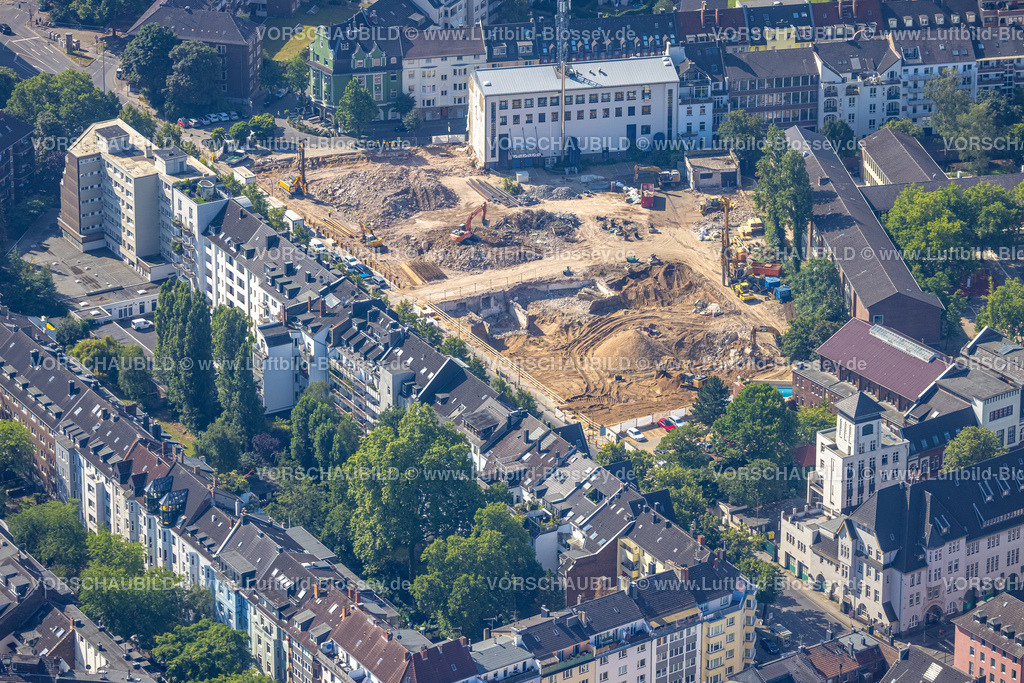 Duesseldorf220700652 | Luftbild, Baustelle Moltkestraße, ehemals ampido Parkplatz, Pempelfort, Düsseldorf, Rheinland, Nordrhein-Westfalen, Deutschland