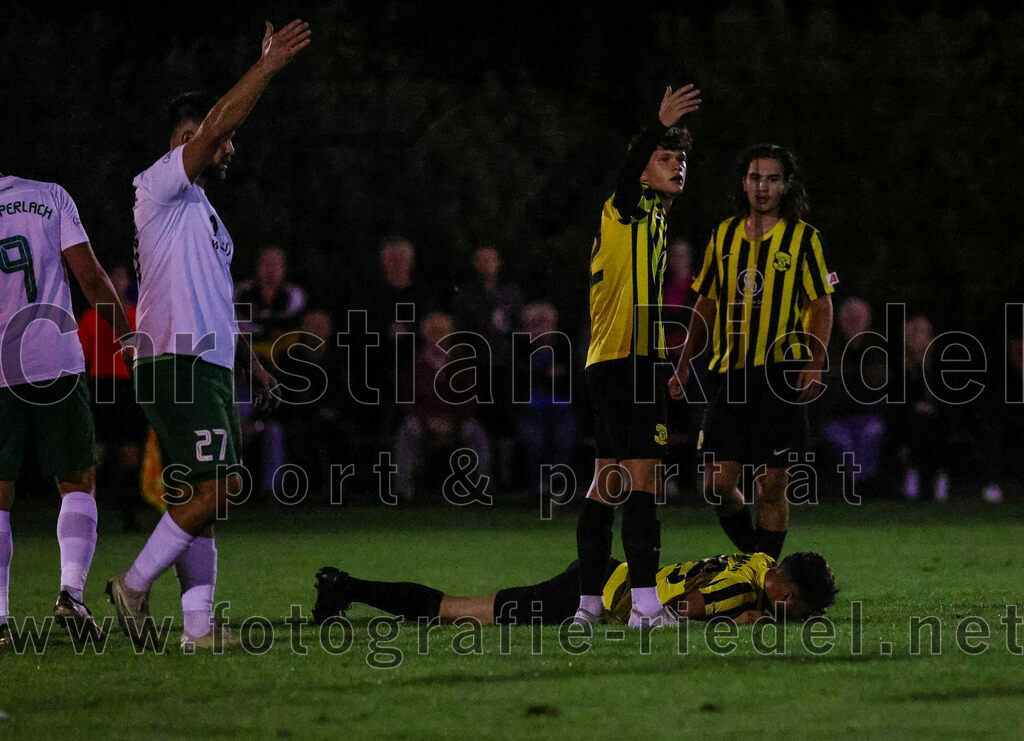 2023-09-15_045_FC_Moosinning_gegen_SV_Waldperlach | Moosinning, Deutschland, 15.09.2023:
Fußball, Bezirksliga Oberbayern Ost 2023 / 2024, 9. Spieltag, FC Moosinning gegen SV Waldperlach, Endergebnis: 0:1

Benedikt Rösl (FC Moosinning, #12), Thomas Auerweck (FC Moosinning, #19), Fehmi Bagci (FC Moosinning, #2)

Foto: Christian Riedel / fotografie-riedel.net
