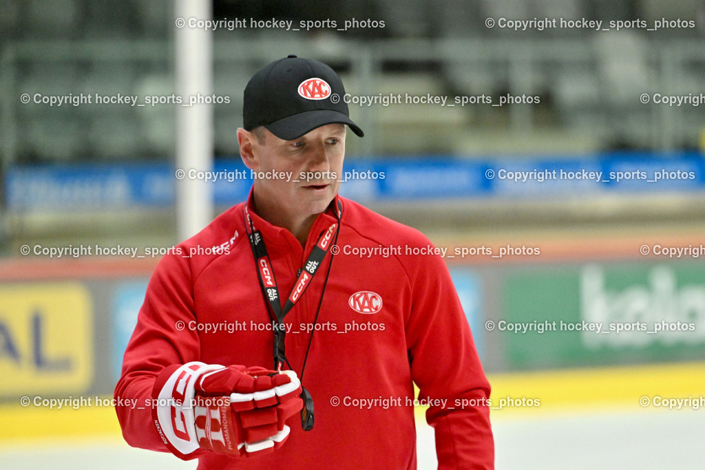EC KAC Trainingsstart | Kirk Furey Headcoach EC KAC, EC KAC Trainingsstart, EC KAC Trainingsstart am 06.08.2025 in Klagenfurt (Heidi Horten Eishalle ), Austria, (Photo by Bernd Stefan)