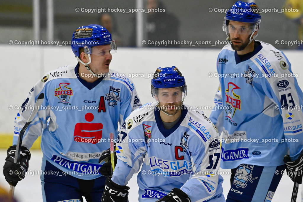 EHC Althofen vs. ESC Steindorf 27.2.2023 | #64 Stichauner Fabian, #57 Wilfan Franz, #43 Oraze Martin